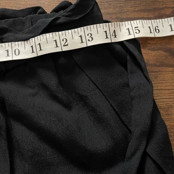 Womens Anthropologie Cartonnier Black Paperbag Tapered Leg Crepe Pants pockets - Picture 10 of 13